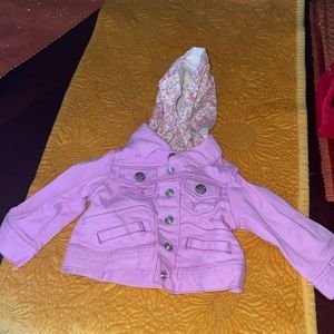 Kids Route 66 pink jacket with hoodie